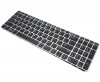 Tastatura HP 836623-001 Neagra cu Rama Argintie iluminata backlit. Keyboard HP 836623-001 Neagra cu Rama Argintie. Tastaturi laptop HP 836623-001 Neagra cu Rama Argintie. Tastatura notebook HP 836623-001 Neagra cu Rama Argintie