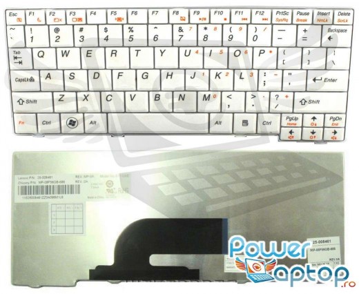 Tastatura Lenovo IdeaPad S10-2 alba. Keyboard Lenovo IdeaPad S10-2 alba. Tastaturi laptop Lenovo IdeaPad S10-2 alba. Tastatura notebook Lenovo IdeaPad S10-2 alba