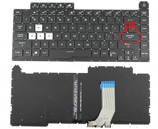 Tastatura Asus ROG STRIX G G531 iluminata. Keyboard Asus ROG STRIX G G531. Tastaturi laptop Asus ROG STRIX G G531. Tastatura notebook Asus ROG STRIX G G531