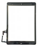 Digitizer Touchscreen Apple iPad Air A1475 A1474 cu buton home si adeziv Alb. Geam Sticla Tableta Apple iPad Air A1475 A1474 cu buton home si adeziv Alb
