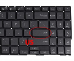Tastatura Neagra Asus AEUJ8R00010 iluminata layout US fara rama enter mic