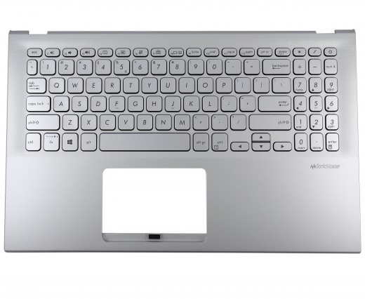 Tastatura Asus VivoBook X512FA Argintie cu Palmrest Argintiu iluminata backlit. Keyboard Asus VivoBook X512FA Argintie cu Palmrest Argintiu. Tastaturi laptop Asus VivoBook X512FA Argintie cu Palmrest Argintiu. Tastatura notebook Asus VivoBook X512FA Argintie cu Palmrest Argintiu