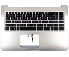 Tastatura Asus VivoBook Pro 15 X580VN Neagra cu Palmrest Argintiu fara TouchPad iluminata backlit. Keyboard Asus VivoBook Pro 15 X580VN Neagra cu Palmrest Argintiu fara TouchPad. Tastaturi laptop Asus VivoBook Pro 15 X580VN Neagra cu Palmrest Argintiu fara TouchPad. Tastatura notebook Asus VivoBook Pro 15 X580VN Neagra cu Palmrest Argintiu fara TouchPad