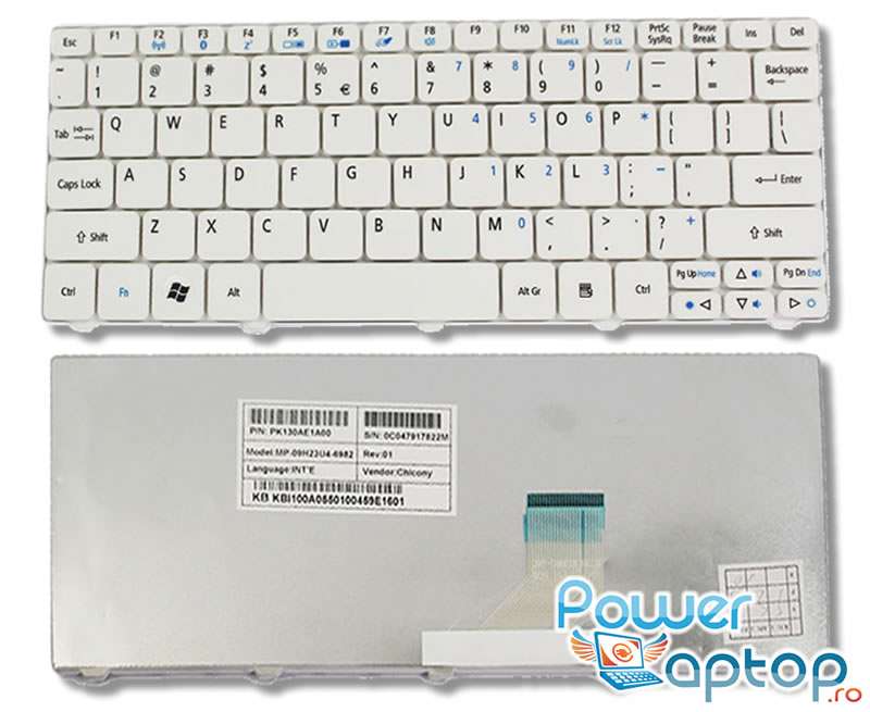 Tastatura Acer Aspire One D255 alba