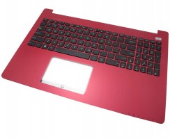 Tastatura Asus F502C Neagra cu Palmrest Roz. Keyboard Asus F502C Neagra cu Palmrest Roz. Tastaturi laptop Asus F502C Neagra cu Palmrest Roz. Tastatura notebook Asus F502C Neagra cu Palmrest Roz