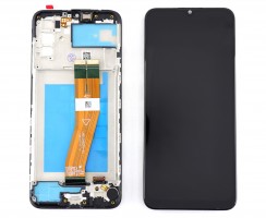 Display Samsung A03S A037 OEM cu Rama VARIANTA SCURTA CU STICLA 160mm