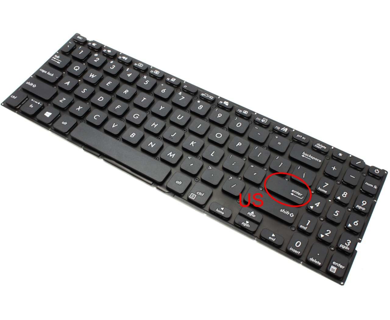 Tastatura Asus VivoBook X509UA layout US fara rama enter mic