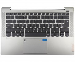 Tastatura Lenovo IdeaPad 5-14IIL05 Type 81YH Gri cu Palmrest Argintiu si TouchPad iluminata backlit. Keyboard Lenovo IdeaPad 5-14IIL05 Type 81YH Gri cu Palmrest Argintiu si TouchPad. Tastaturi laptop Lenovo IdeaPad 5-14IIL05 Type 81YH Gri cu Palmrest Argintiu si TouchPad. Tastatura notebook Lenovo IdeaPad 5-14IIL05 Type 81YH Gri cu Palmrest Argintiu si TouchPad
