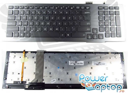 Tastatura Asus  G75VW iluminata backlit. Keyboard Asus  G75VW iluminata backlit. Tastaturi laptop Asus  G75VW iluminata backlit. Tastatura notebook Asus  G75VW iluminata backlit