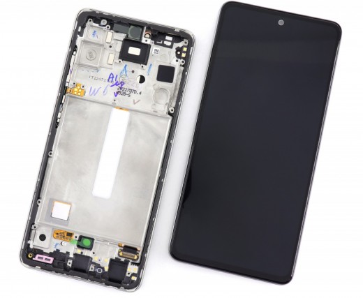 Display + Touchscreen Samsung Galaxy A52s 5G A528B Oled Display Original Service Pack Awesome White cu Rama. Modul Digitizer + Ecran LCD Samsung Galaxy A52s 5G A528B Oled Display Original Service Pack Awesome White cu Rama. Geam, sticla + ecran Sam