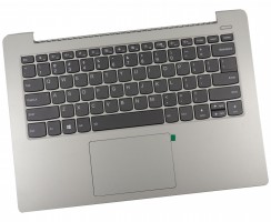 Tastatura Lenovo LCM16H33K0J6862 Gri cu Palmrest Argintiu si TouchPad iluminata backlit. Keyboard Lenovo LCM16H33K0J6862 Gri cu Palmrest Argintiu si TouchPad. Tastaturi laptop Lenovo LCM16H33K0J6862 Gri cu Palmrest Argintiu si TouchPad. Tastatura notebook Lenovo LCM16H33K0J6862 Gri cu Palmrest Argintiu si TouchPad