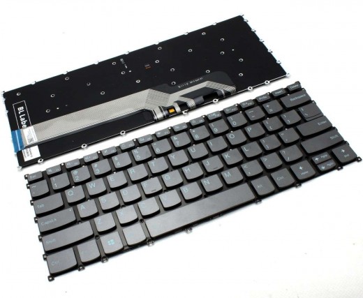 Tastatura Lenovo PC4SPB Gri iluminata backlit. Keyboard Lenovo PC4SPB Gri. Tastaturi laptop Lenovo PC4SPB Gri. Tastatura notebook Lenovo PC4SPB Gri