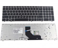 Tastatura HP  9Z.N6GUF.20G rama argintie. Keyboard HP  9Z.N6GUF.20G rama argintie. Tastaturi laptop HP  9Z.N6GUF.20G rama argintie. Tastatura notebook HP  9Z.N6GUF.20G rama argintie
