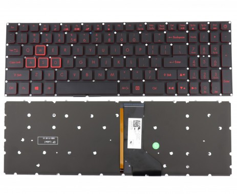Tastatura Acer Predator G3-572 Neagra cu Taste Rosii iluminata backlit. Keyboard Acer Predator G3-572 Neagra cu Taste Rosii. Tastaturi laptop Acer Predator G3-572 Neagra cu Taste Rosii. Tastatura notebook Acer Predator G3-572 Neagra cu Taste Rosii