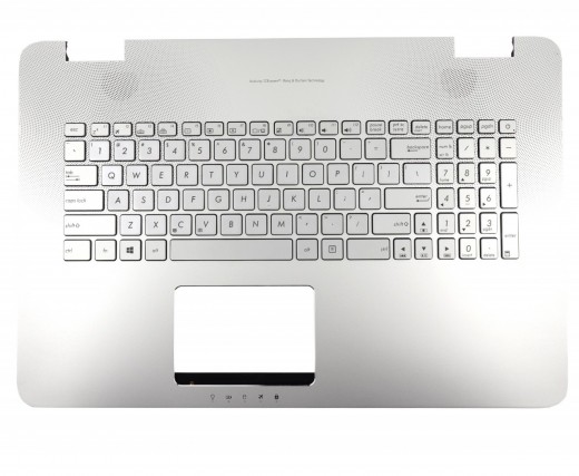 Tastatura Asus 90NB0756-R31UI0 Argintie cu Palmrest Argintiu iluminata backlit. Keyboard Asus 90NB0756-R31UI0 Argintie cu Palmrest Argintiu. Tastaturi laptop Asus 90NB0756-R31UI0 Argintie cu Palmrest Argintiu. Tastatura notebook Asus 90NB0756-R31UI0 Argintie cu Palmrest Argintiu