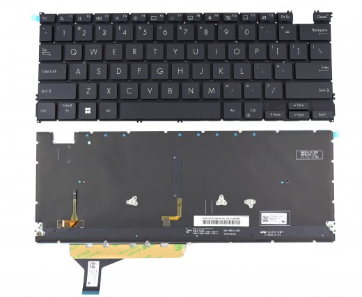 Tastatura Asus ZenBook 14 UX3402VA Neagra iluminata. Keyboard Asus ZenBook 14 UX3402VA. Tastaturi laptop Asus ZenBook 14 UX3402VA. Tastatura notebook Asus ZenBook 14 UX3402VA