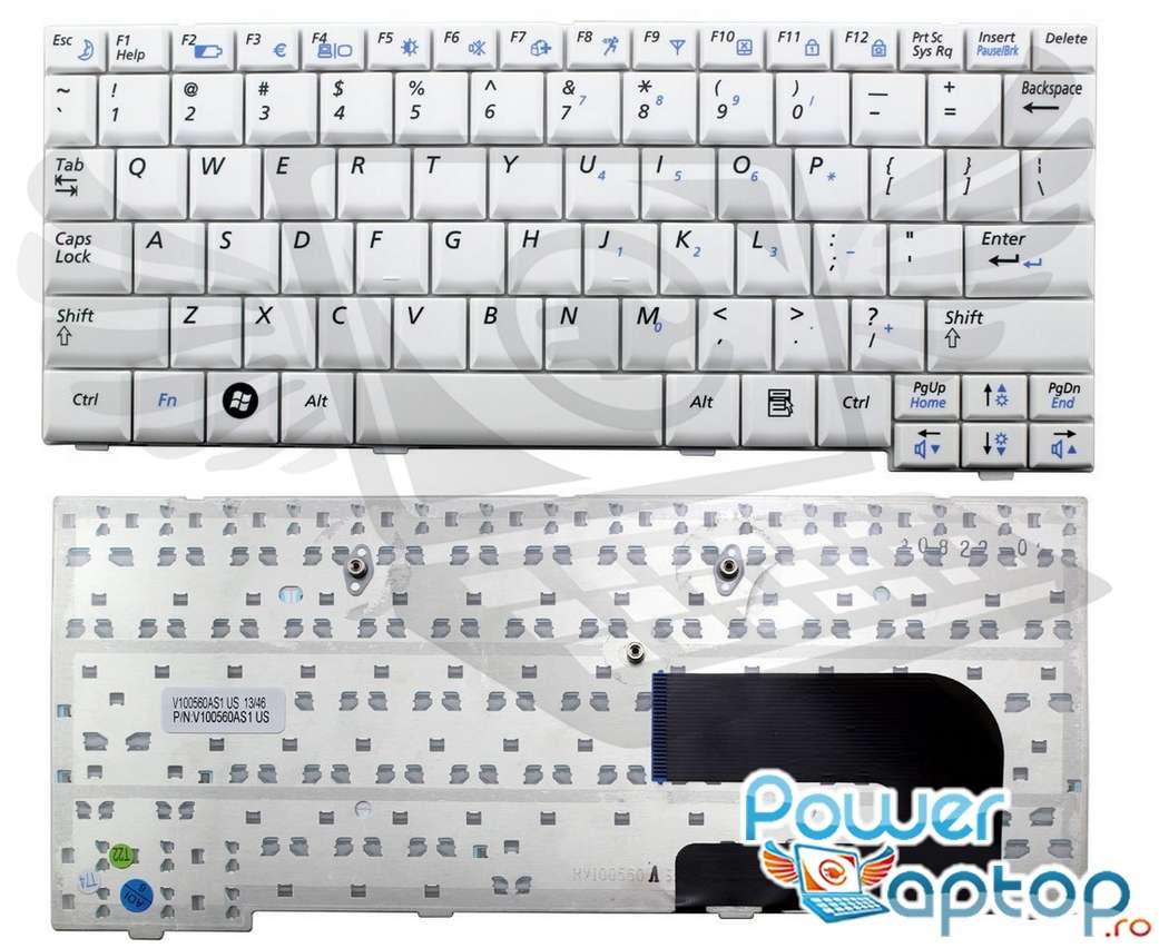 Tastatura Samsung N130 alba imagine 2021 powerlaptop.ro