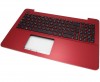 Tastatura Asus  X555YI Neagra cu Palmrest rosu. Keyboard Asus  X555YI Neagra cu Palmrest rosu. Tastaturi laptop Asus  X555YI Neagra cu Palmrest rosu. Tastatura notebook Asus  X555YI Neagra cu Palmrest rosu