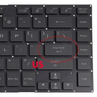 Tastatura Neagra cu Palmrest Negru Asus Zephyrus ROG M15 GU502DU iluminata layout US fara rama enter mic