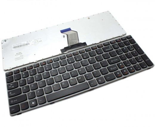 Tastatura Lenovo IdeaPad 914 Neagra cu Rama Gri. Keyboard Lenovo IdeaPad 914 Neagra cu Rama Gri. Tastaturi laptop Lenovo IdeaPad 914 Neagra cu Rama Gri. Tastatura notebook Lenovo IdeaPad 914 Neagra cu Rama Gri
