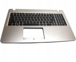 Tastatura Asus  R540LA neagra cu Palmrest auriu. Keyboard Asus  R540LA neagra cu Palmrest auriu. Tastaturi laptop Asus  R540LA neagra cu Palmrest auriu. Tastatura notebook Asus  R540LA neagra cu Palmrest auriu