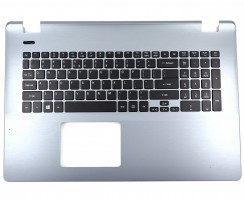 Tastatura Acer MP-10K33U4-9201W Neagra cu Palmrest Argintiu. Keyboard Acer MP-10K33U4-9201W Neagra cu Palmrest Argintiu. Tastaturi laptop Acer MP-10K33U4-9201W Neagra cu Palmrest Argintiu. Tastatura notebook Acer MP-10K33U4-9201W Neagra cu Palmrest Argintiu