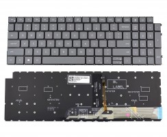Tastatura Dell PK133ZW2B01 Gri iluminata backlit. Keyboard Dell PK133ZW2B01 Gri. Tastaturi laptop Dell PK133ZW2B01 Gri. Tastatura notebook Dell PK133ZW2B01 Gri