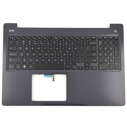 Tastatura Dell 1DD49 Neagra cu Palmrest Gri iluminata backlit. Keyboard Dell 1DD49 Neagra cu Palmrest Gri. Tastaturi laptop Dell 1DD49 Neagra cu Palmrest Gri. Tastatura notebook Dell 1DD49 Neagra cu Palmrest Gri