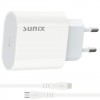 Alimentator USB-C 20W PD Fast Charge Sunix Budget cu cablu USB-C inclus