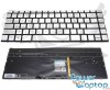Tastatura HP Envy 13-AG argintie iluminata backlit. Keyboard HP Envy 13-AG argintie. Tastaturi laptop HP Envy 13-AG argintie. Tastatura notebook HP Envy 13-AG argintie