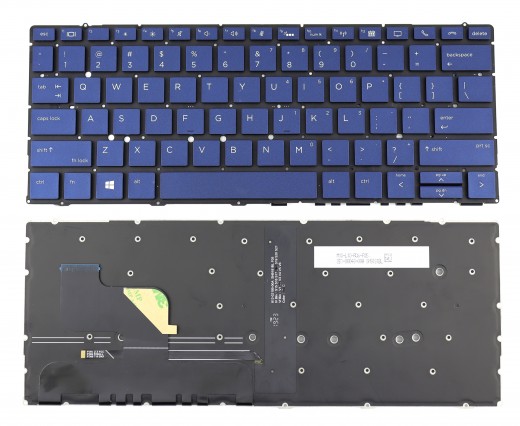 Tastatura HP BQPSK01F7GC00Y Albastra fara Orificiu pentru Amprenta iluminata. Keyboard HP BQPSK01F7GC00Y. Tastaturi laptop HP BQPSK01F7GC00Y. Tastatura notebook HP BQPSK01F7GC00Y