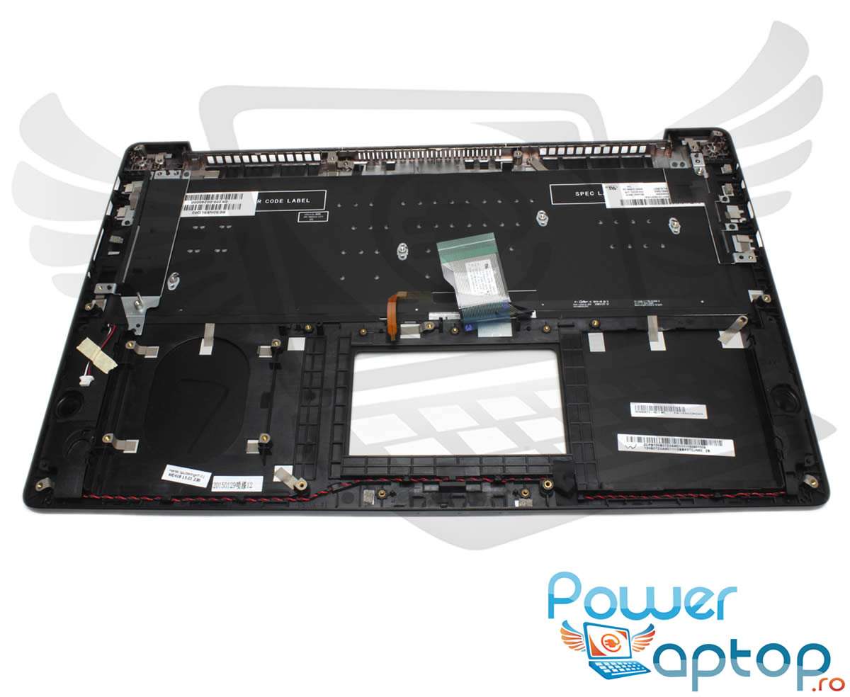 Tastatura Asus 9Z N8SLQ M01 neagra cu Palmrest negru iluminata backlit (Neagra) imagine 2022