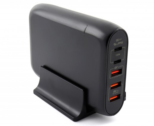 HUB Statie de incarcare rapida 100W cu 5 porturi tip C + USB PD3.0, QC4+ Fast Charge