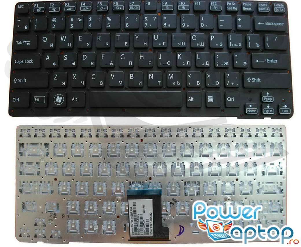 Tastatura neagra Sony 9Z N6BBF A01 layout US fara rama enter mic