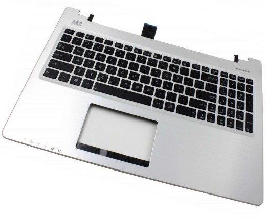 Tastatura Asus  0KNB0-6127US00 neagra cu Palmrest argintiu. Keyboard Asus  0KNB0-6127US00 neagra cu Palmrest argintiu. Tastaturi laptop Asus  0KNB0-6127US00 neagra cu Palmrest argintiu. Tastatura notebook Asus  0KNB0-6127US00 neagra cu Palmrest argintiu