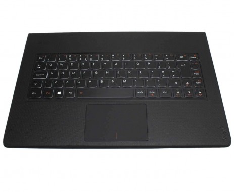 Tastatura Lenovo  PK130TA1A10 neagra cu Palmrest NEGRU iluminata backlit. Keyboard Lenovo  PK130TA1A10 neagra cu Palmrest NEGRU. Tastaturi laptop Lenovo  PK130TA1A10 neagra cu Palmrest NEGRU. Tastatura notebook Lenovo  PK130TA1A10 neagra cu Palmrest NEGRU