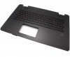 Tastatura Asus 13NB0756AM1311 neagra-rosie cu Palmrest negru iluminata backlit. Keyboard Asus 13NB0756AM1311 neagra-rosie cu Palmrest negru. Tastaturi laptop Asus 13NB0756AM1311 neagra-rosie cu Palmrest negru. Tastatura notebook Asus 13NB0756AM1311 neagra-rosie cu Palmrest negru