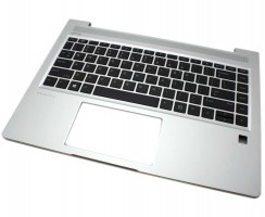Tastatura HP ProBook 445 G7 Neagra cu Palmrest Argintiu iluminata backlit. Keyboard HP ProBook 445 G7 Neagra cu Palmrest Argintiu. Tastaturi laptop HP ProBook 445 G7 Neagra cu Palmrest Argintiu. Tastatura notebook HP ProBook 445 G7 Neagra cu Palmrest Argintiu