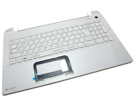 Tastatura Toshiba NSK-V91SQ alba cu Palmrest alb. Keyboard Toshiba NSK-V91SQ alba cu Palmrest alb. Tastaturi laptop Toshiba NSK-V91SQ alba cu Palmrest alb. Tastatura notebook Toshiba NSK-V91SQ alba cu Palmrest alb