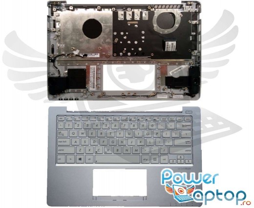 Tastatura Asus VivoBook S200E alba cu Palmrest argintiu. Keyboard Asus VivoBook S200E alba cu Palmrest argintiu. Tastaturi laptop Asus VivoBook S200E alba cu Palmrest argintiu. Tastatura notebook Asus VivoBook S200E alba cu Palmrest argintiu