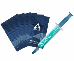 Pasta termoconductoare Arctic Cooling MX-6 tub 4g si 6 servete de curatare MX Cleaner