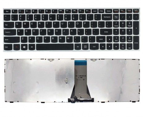 Tastatura Lenovo Z50-70  Rama Argintie. Keyboard Lenovo Z50-70  Rama Argintie. Tastaturi laptop Lenovo Z50-70  Rama Argintie. Tastatura notebook Lenovo Z50-70  Rama Argintie