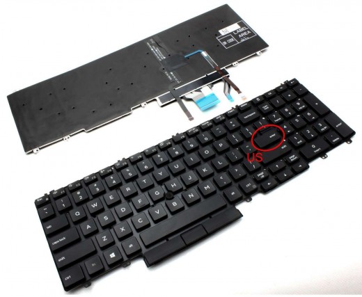 Tastatura Dell Precision 7740 iluminata. Keyboard Dell Precision 7740. Tastaturi laptop Dell Precision 7740. Tastatura notebook Dell Precision 7740