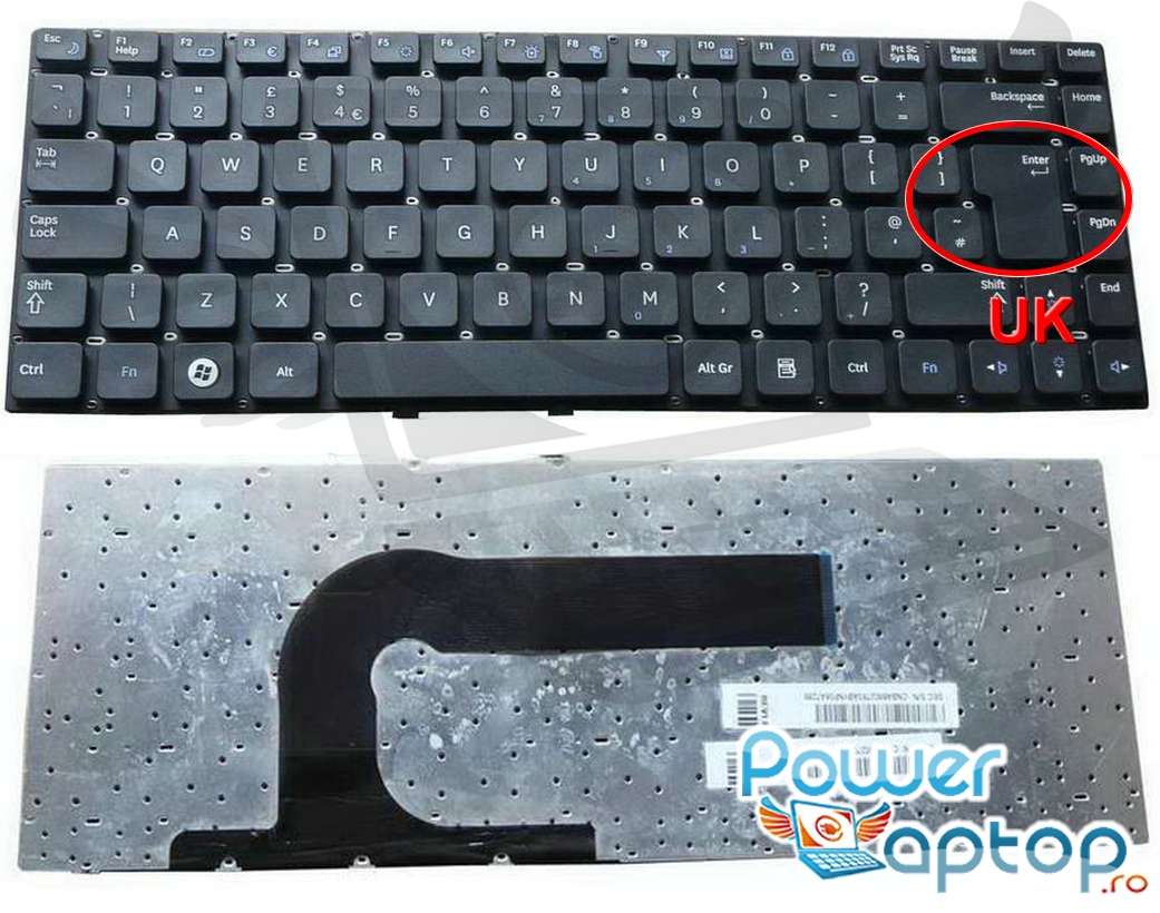 Tastatura Samsung SF411 layout UK fara rama enter mare imagine 2021 powerlaptop.ro