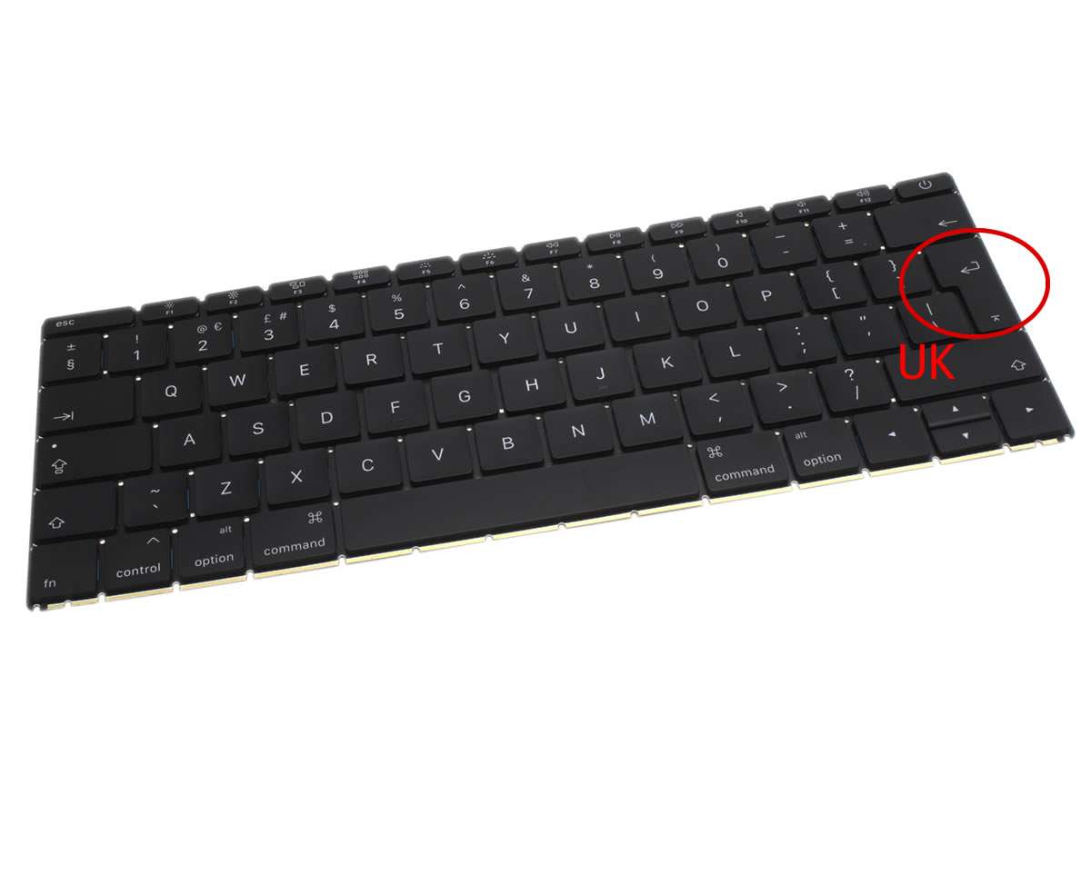Tastatura Apple MacBook 12 INCH A1534 layout UK fara rama enter mare