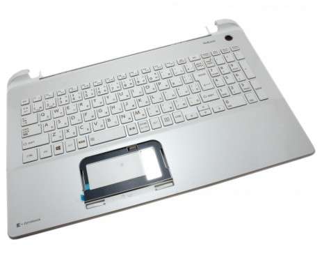 Palmrest Toshiba A000296980XJF12436W cu tastatura. Carcasa Superioara Toshiba A000296980XJF12436W Alb