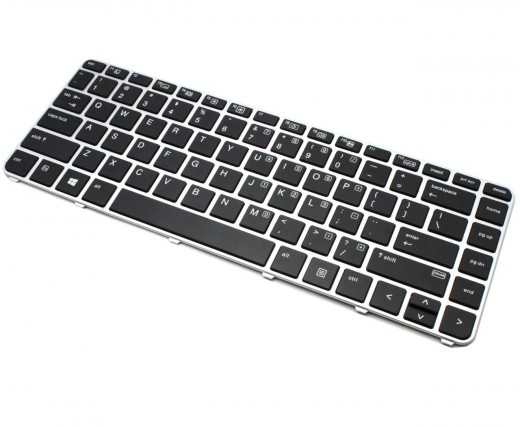 Tastatura HP 836308-001 Neagra cu Rama Argintie. Keyboard HP 836308-001 Neagra cu Rama Argintie. Tastaturi laptop HP 836308-001 Neagra cu Rama Argintie. Tastatura notebook HP 836308-001 Neagra cu Rama Argintie
