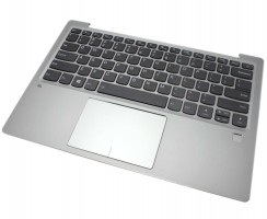 Tastatura Lenovo PC4SXB-HB Gri cu Palmrest Argintiu si Touchpad iluminata backlit. Keyboard Lenovo PC4SXB-HB Gri cu Palmrest Argintiu si Touchpad. Tastaturi laptop Lenovo PC4SXB-HB Gri cu Palmrest Argintiu si Touchpad. Tastatura notebook Lenovo PC4SXB-HB Gri cu Palmrest Argintiu si Touchpad
