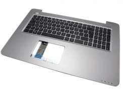 Tastatura Asus X756UV Neagra cu Palmrest Gri. Keyboard Asus X756UV Neagra cu Palmrest Gri. Tastaturi laptop Asus X756UV Neagra cu Palmrest Gri. Tastatura notebook Asus X756UV Neagra cu Palmrest Gri