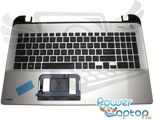 Tastatura Toshiba Satellite L55D-B Neagra cu Palmrest Argintiu. Keyboard Toshiba Satellite L55D-B Neagra cu Palmrest Argintiu. Tastaturi laptop Toshiba Satellite L55D-B Neagra cu Palmrest Argintiu. Tastatura notebook Toshiba Satellite L55D-B Neagra cu Palmrest Argintiu